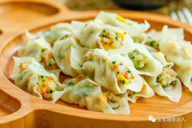 鮮蝦時蔬蒸餃【寶寶輔食】的做法-咸鮮味蒸菜譜