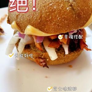 烤雞漢堡的做法-黑椒味煎菜譜