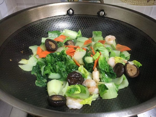 快菜炒蝦仁的做法-咸鮮味炒菜譜