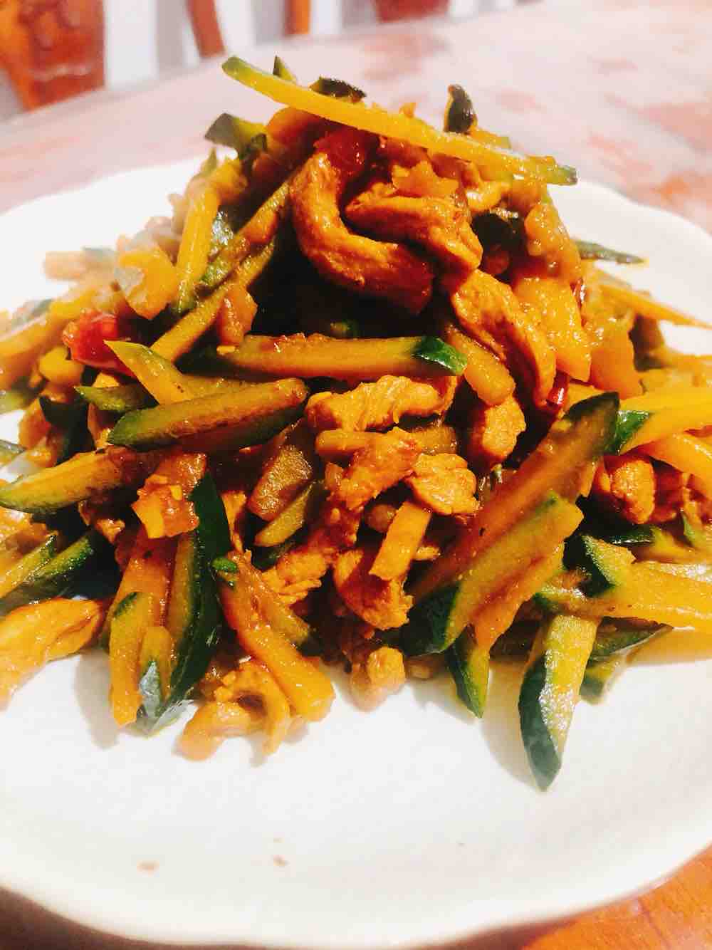 南瓜炒肉絲的做法-家常味炒菜譜