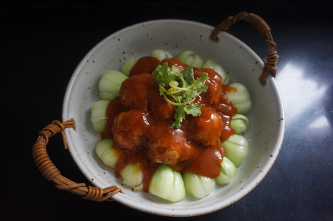 辣味獅子頭的做法-家常味煮菜譜